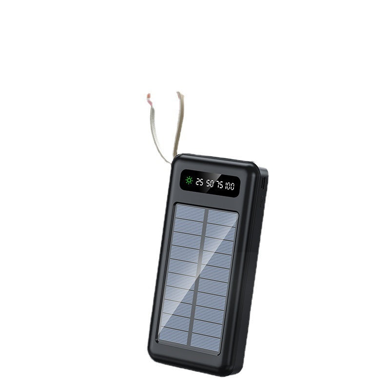 Carregador Portátil Power Bank Solar 10.000mah Com cabos 5 Em1 LED lanterna
