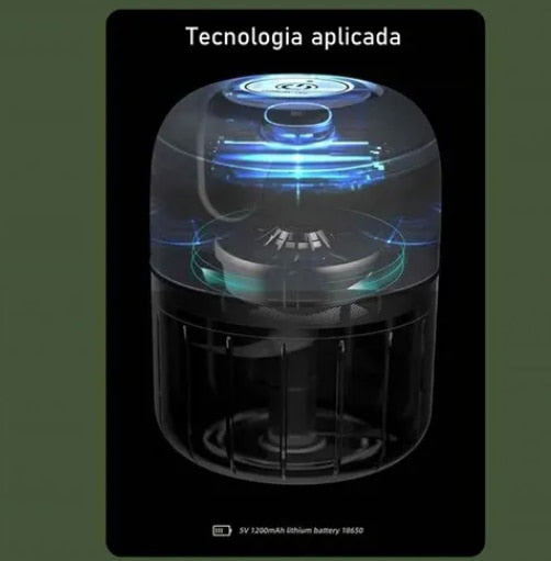 Mini Processador Elétrico de Alimentos Portátil com 3 lâminas