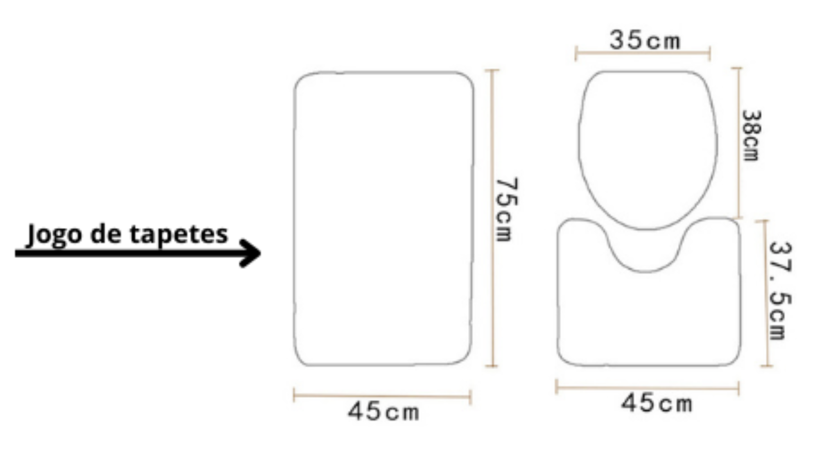 Conjunto Natalino para banheiro 3 Peças