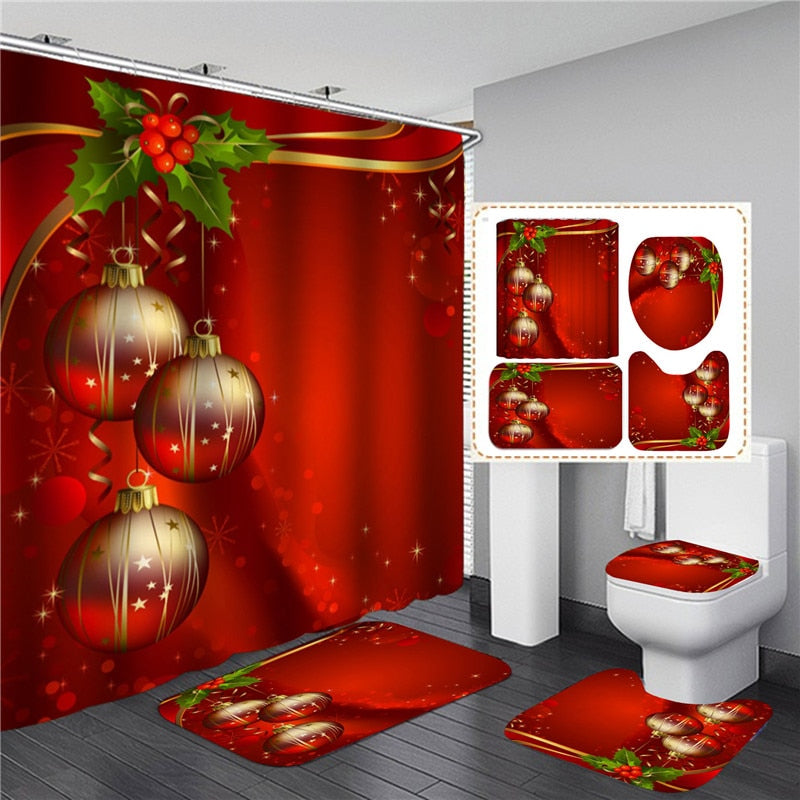 Conjunto Natalino para banheiro 4 peças