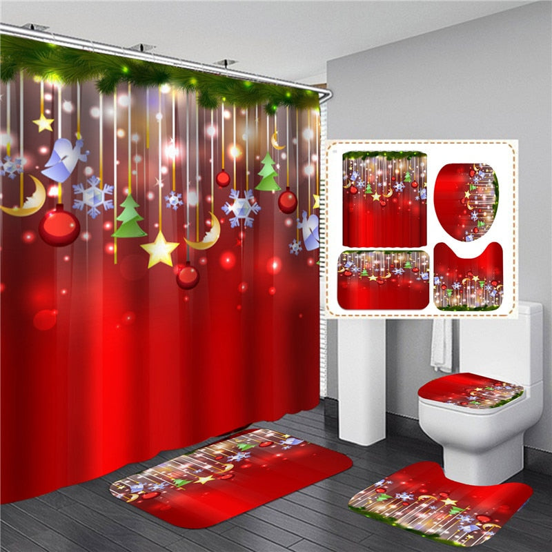 Conjunto Natalino para banheiro 4 peças