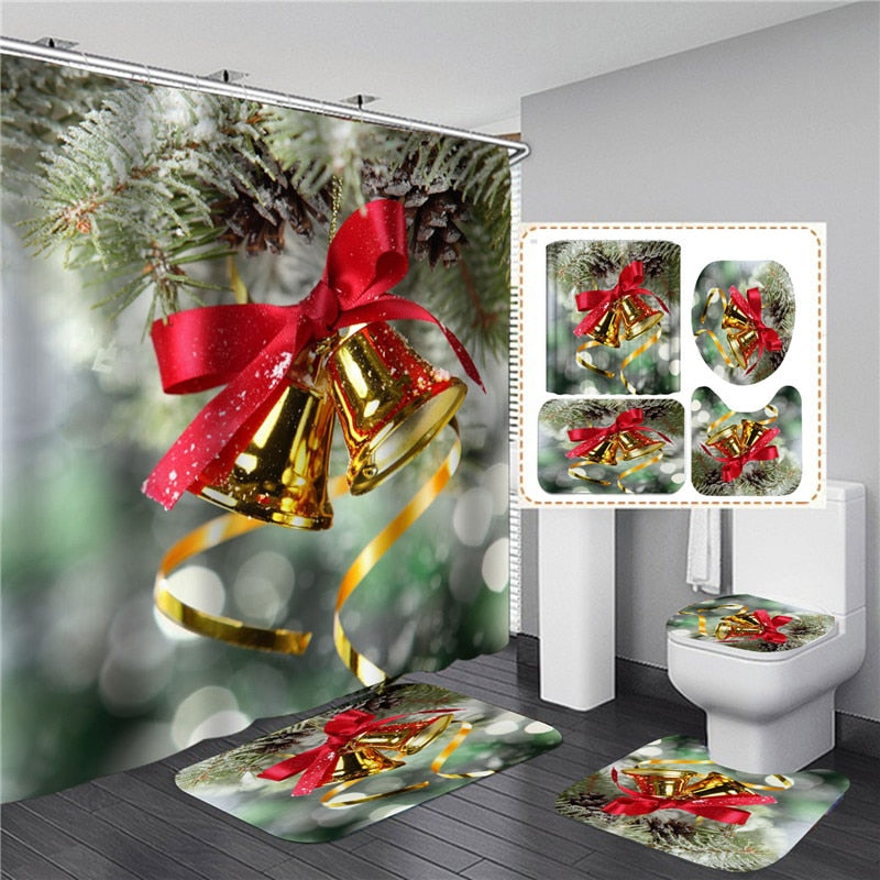 Conjunto Natalino para banheiro 4 peças