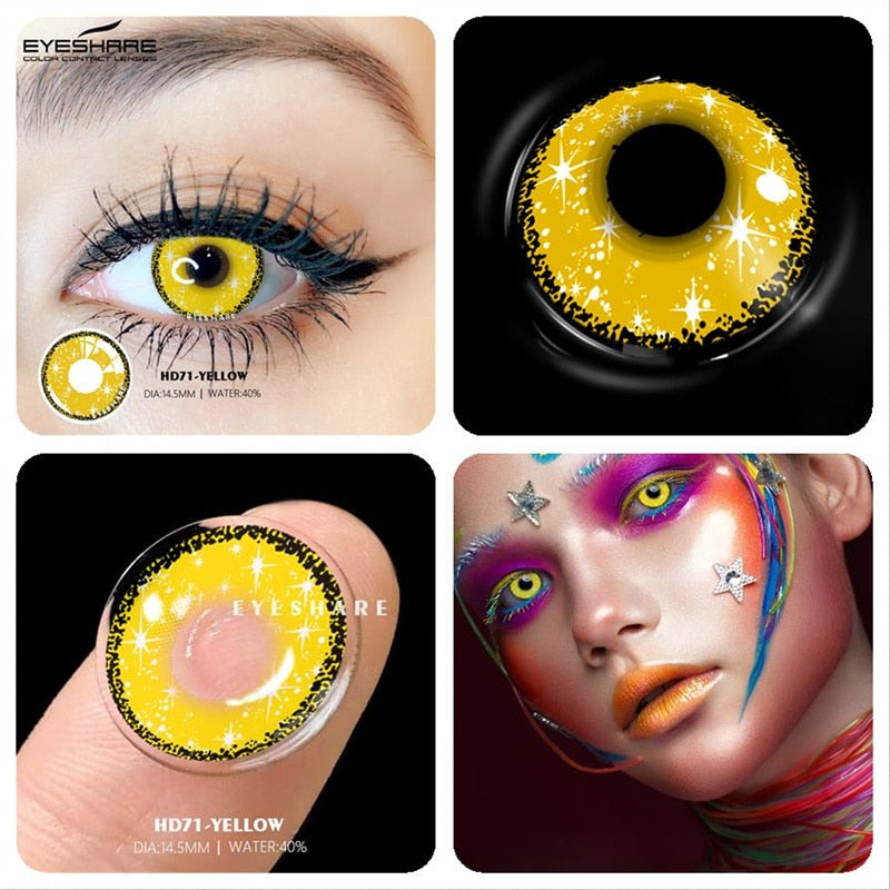 Lentes de contato Amarelas