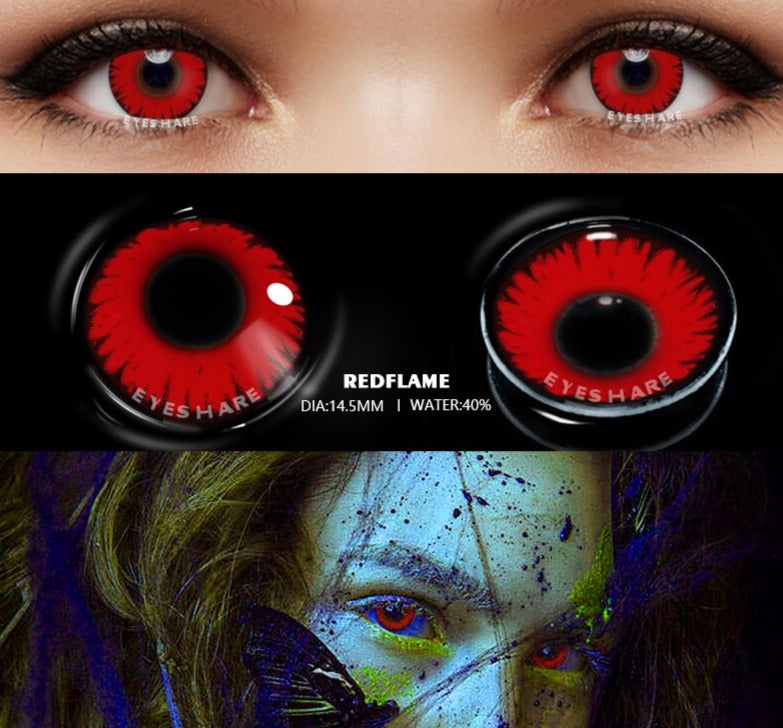 Lentes de contato Vermelhas