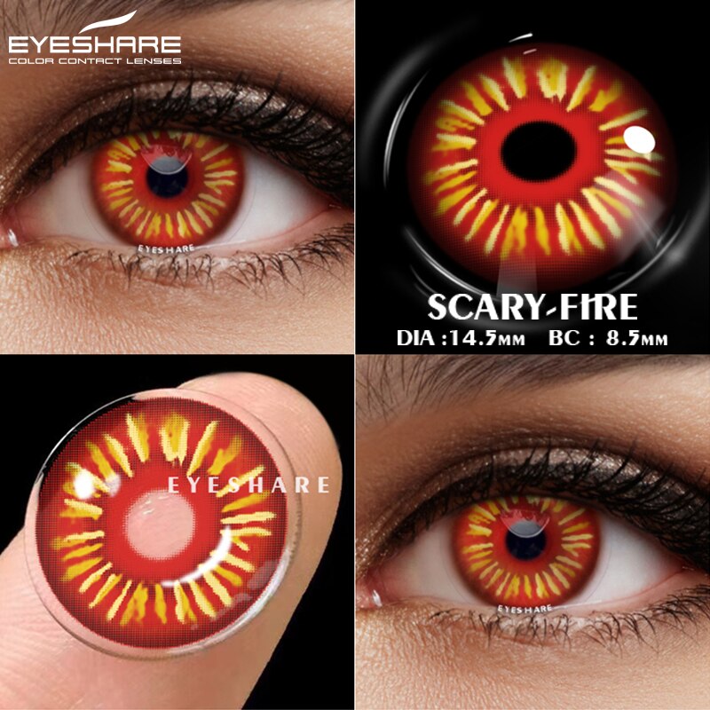 Lentes de contato Vermelhas