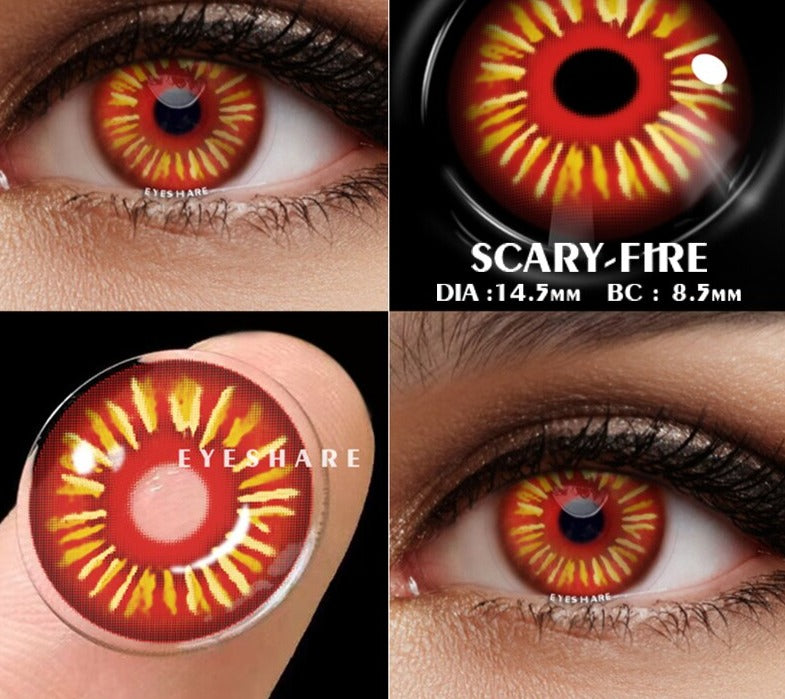 Lentes de contato Vermelhas