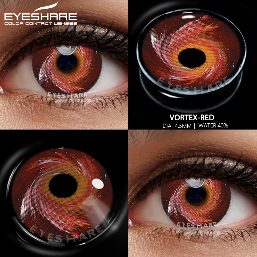 Lentes de contato Vermelhas