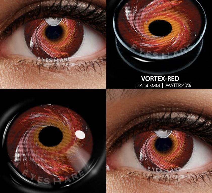 Lentes de contato Vermelhas