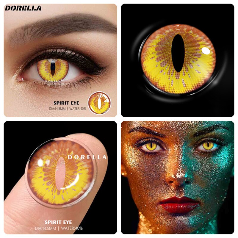 Lentes de contato Amarelas