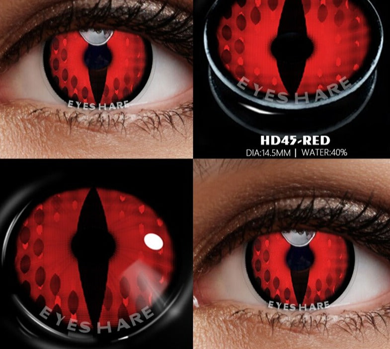 Lentes de contato Vermelhas